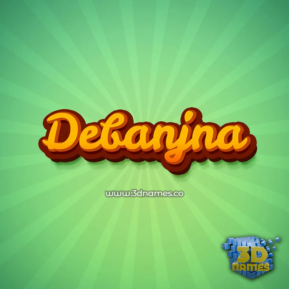 debanjna in Green Rays style - 3D name wallpaper