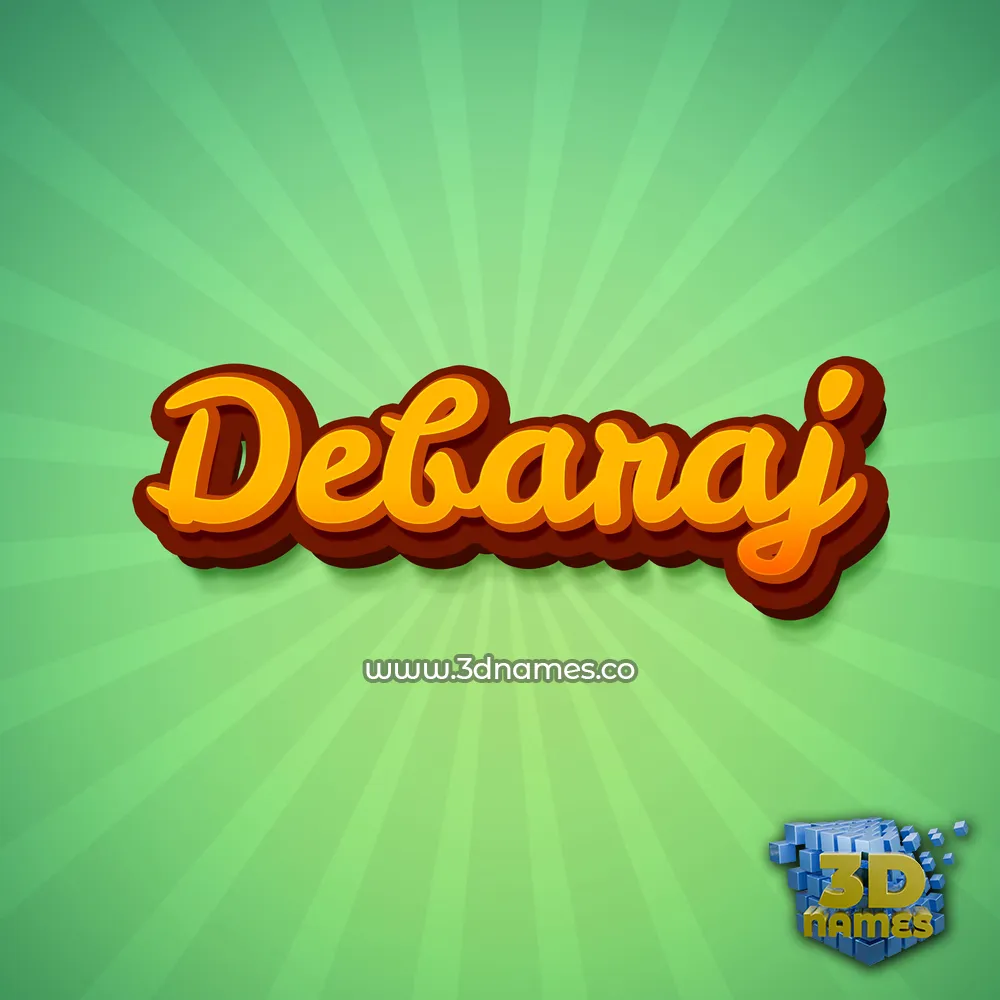 debaraj in Green Rays style - 3D name wallpaper