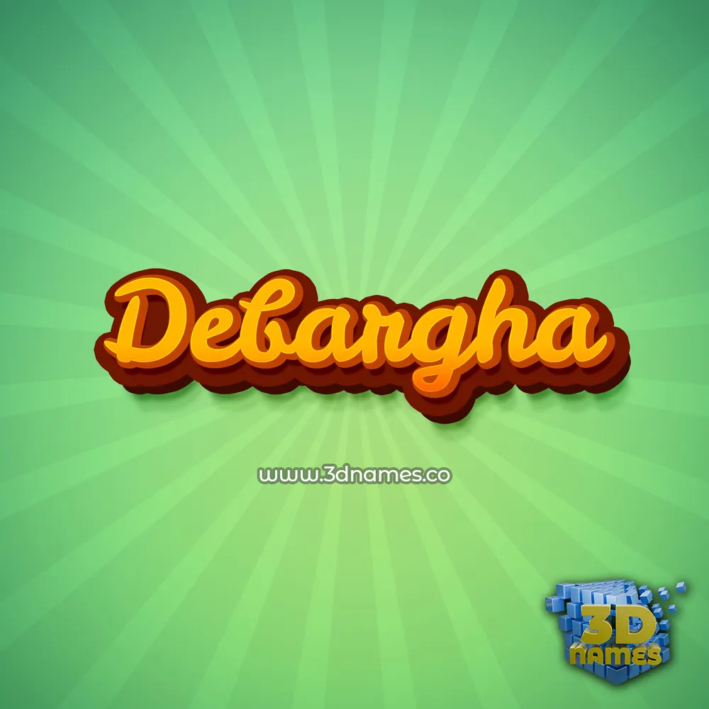 debargha in Green Rays style - 3D name wallpaper