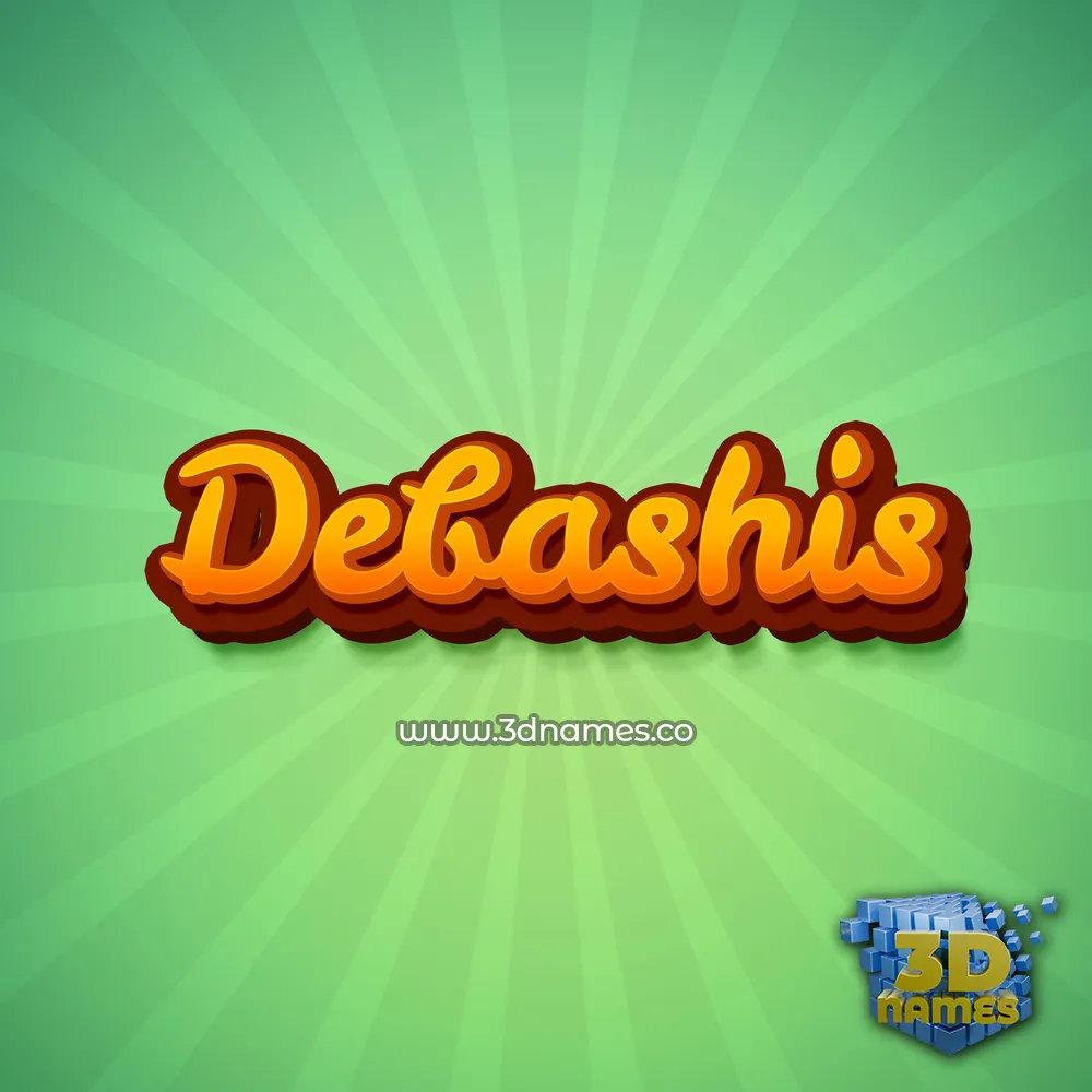 debashis in Green Rays style - 3D name wallpaper