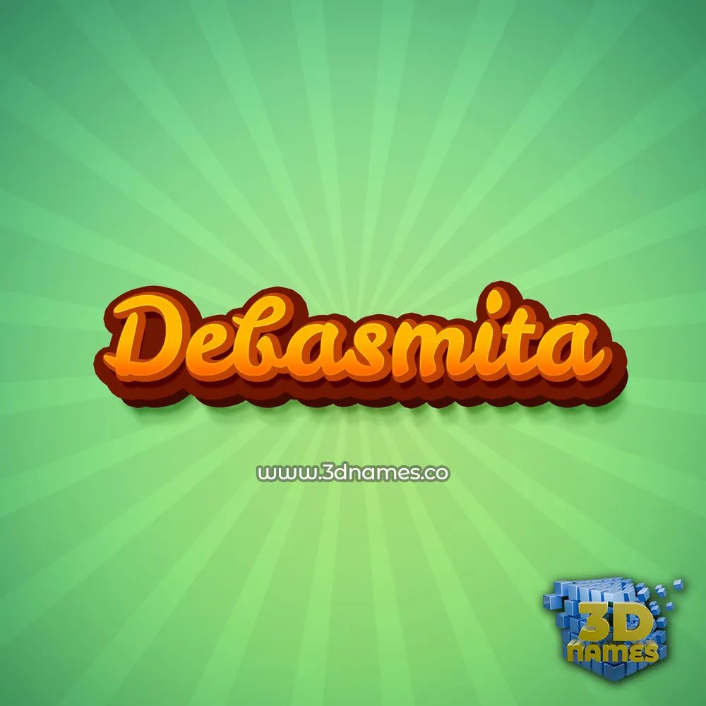 debasmita in Green Rays style - 3D name wallpaper