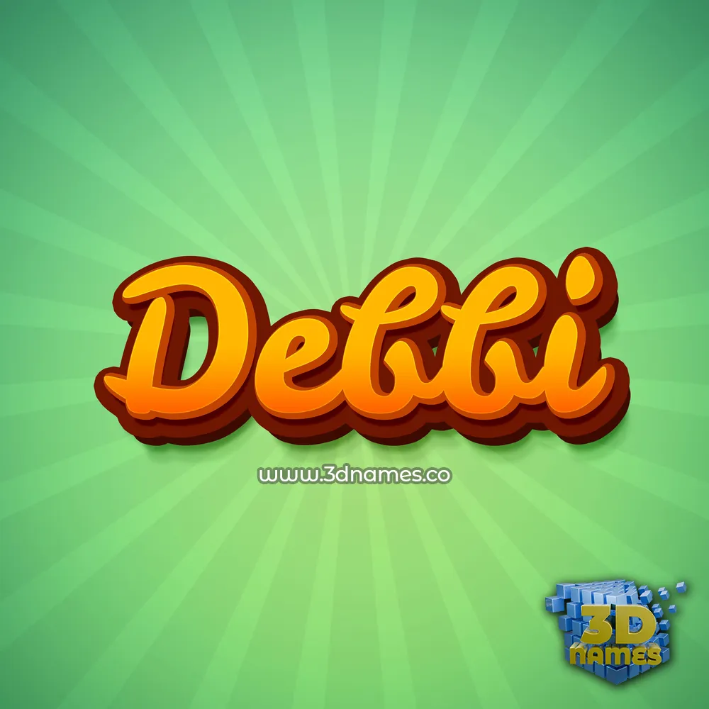 debbi in Green Rays style - 3D name wallpaper