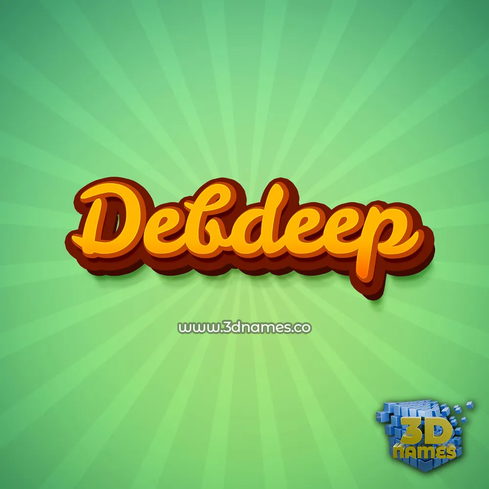 debdeep in Green Rays style - 3D name wallpaper