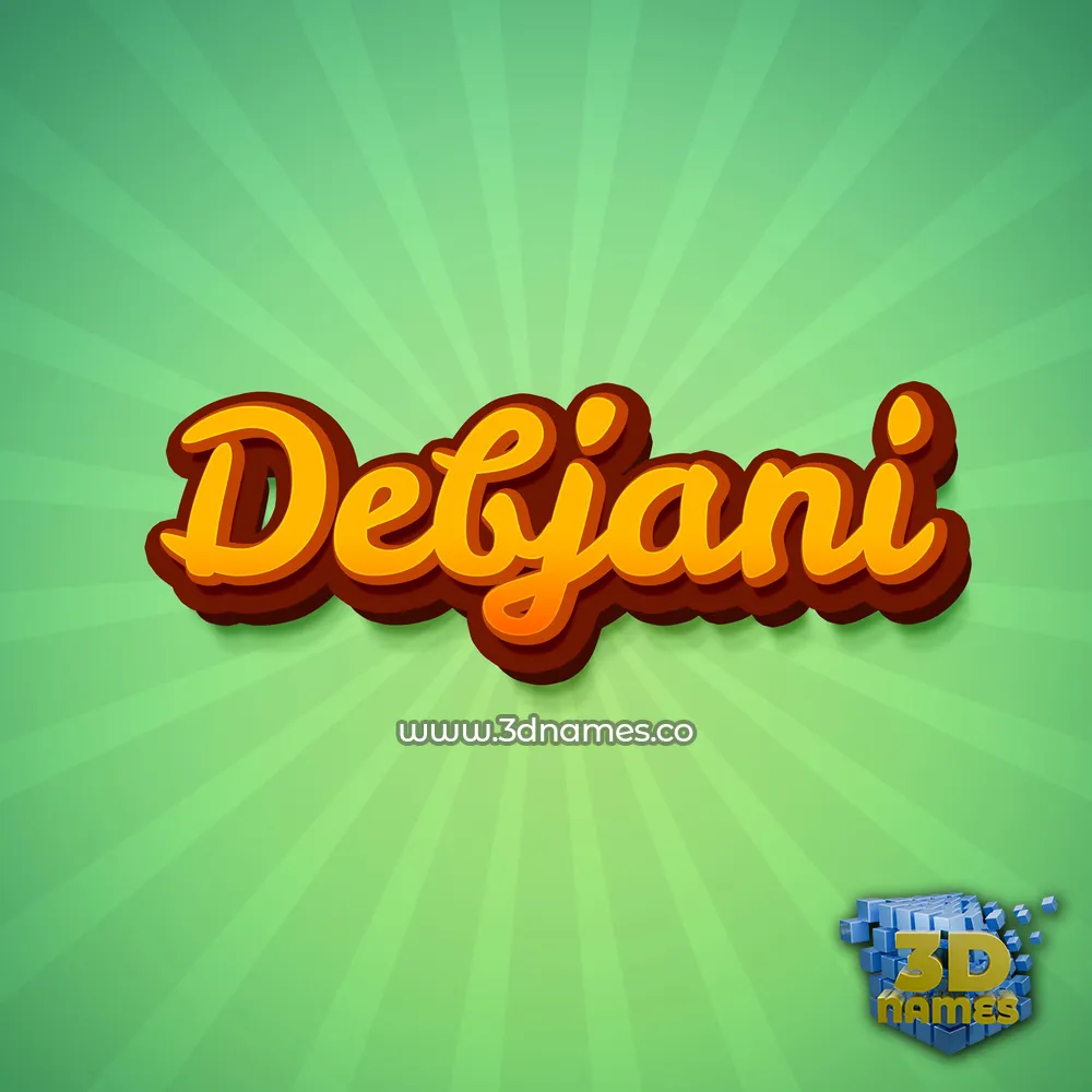 debjani in Green Rays style - 3D name wallpaper