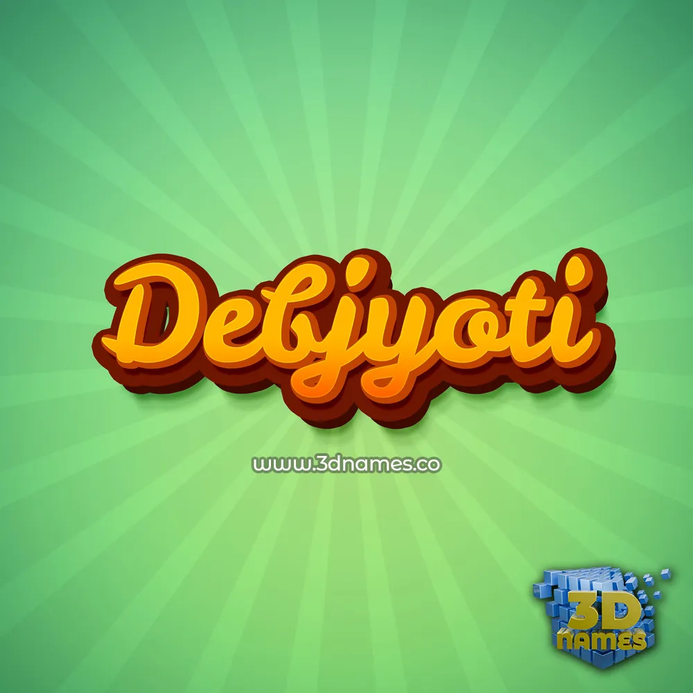 debjyoti in Green Rays style - 3D name wallpaper