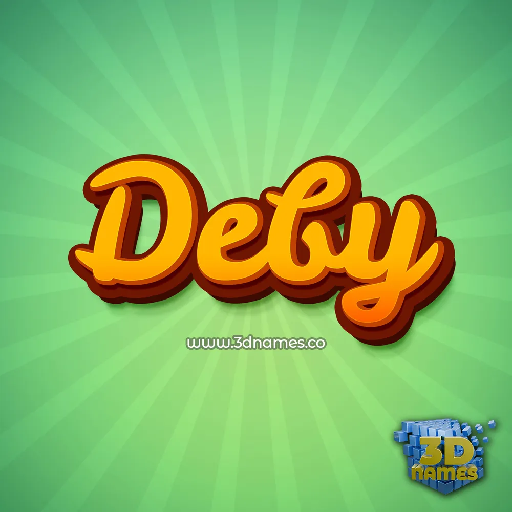 deby in Green Rays style - 3D name wallpaper