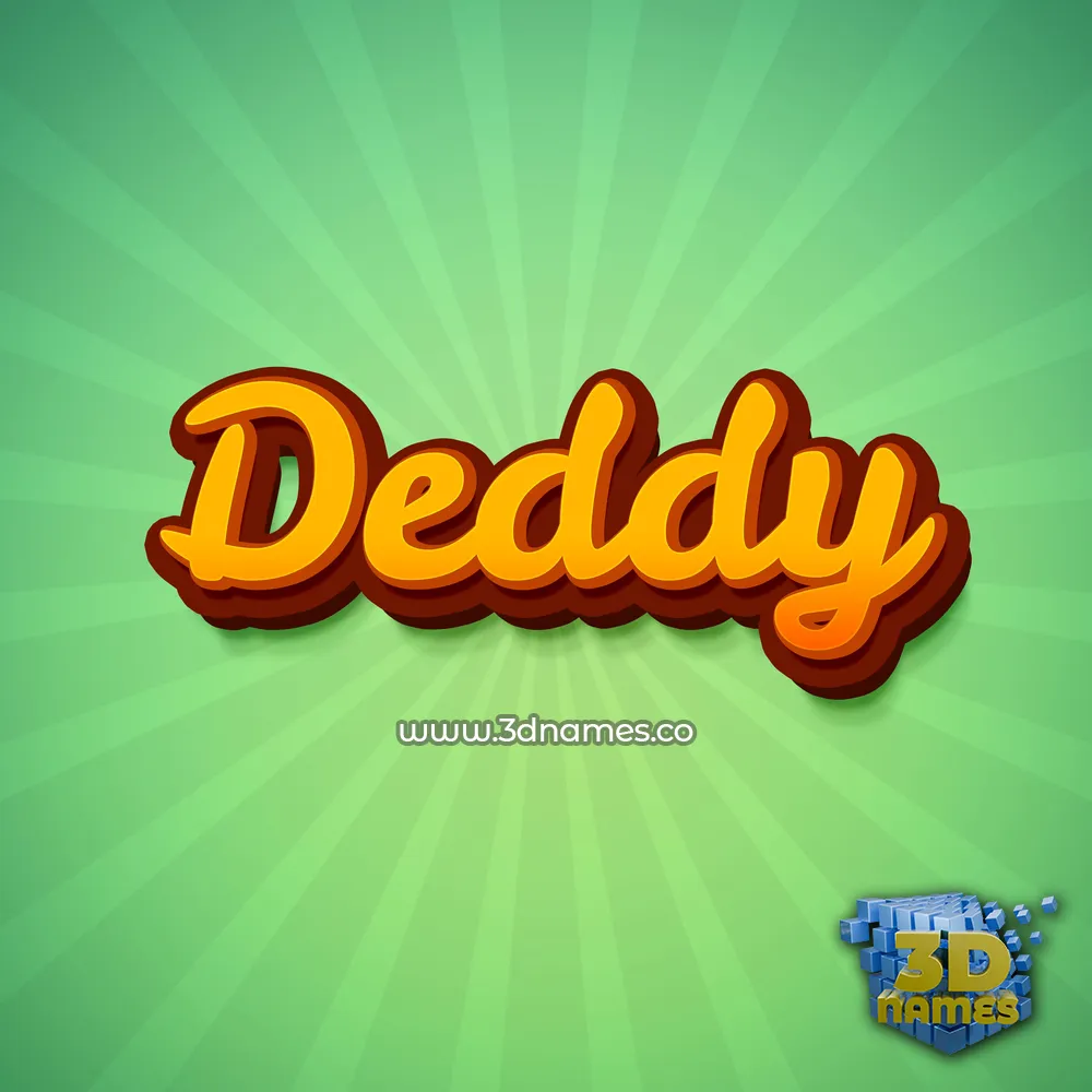 deddy in Green Rays style - 3D name wallpaper