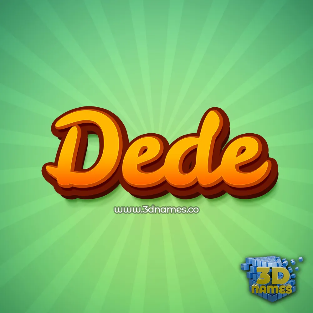 dede in Green Rays style - 3D name wallpaper