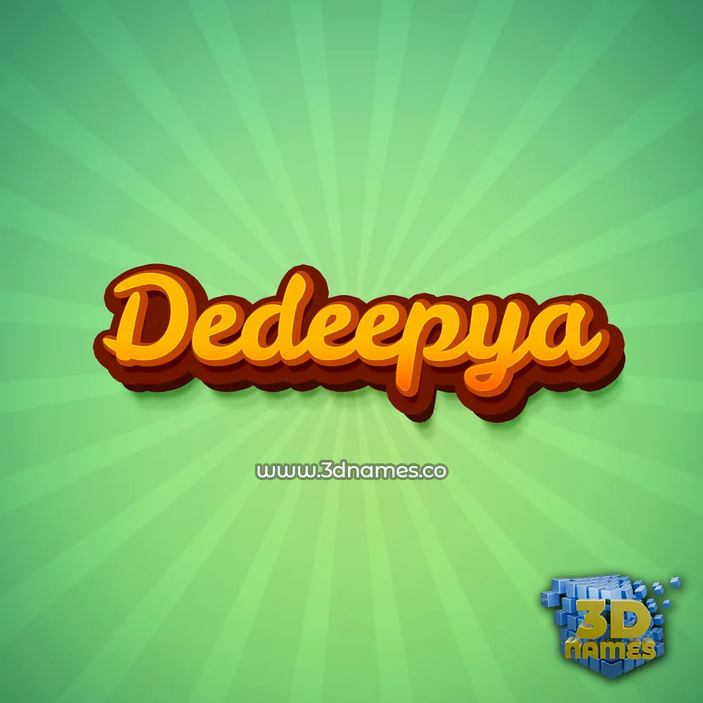 dedeepya in Green Rays style - 3D name wallpaper
