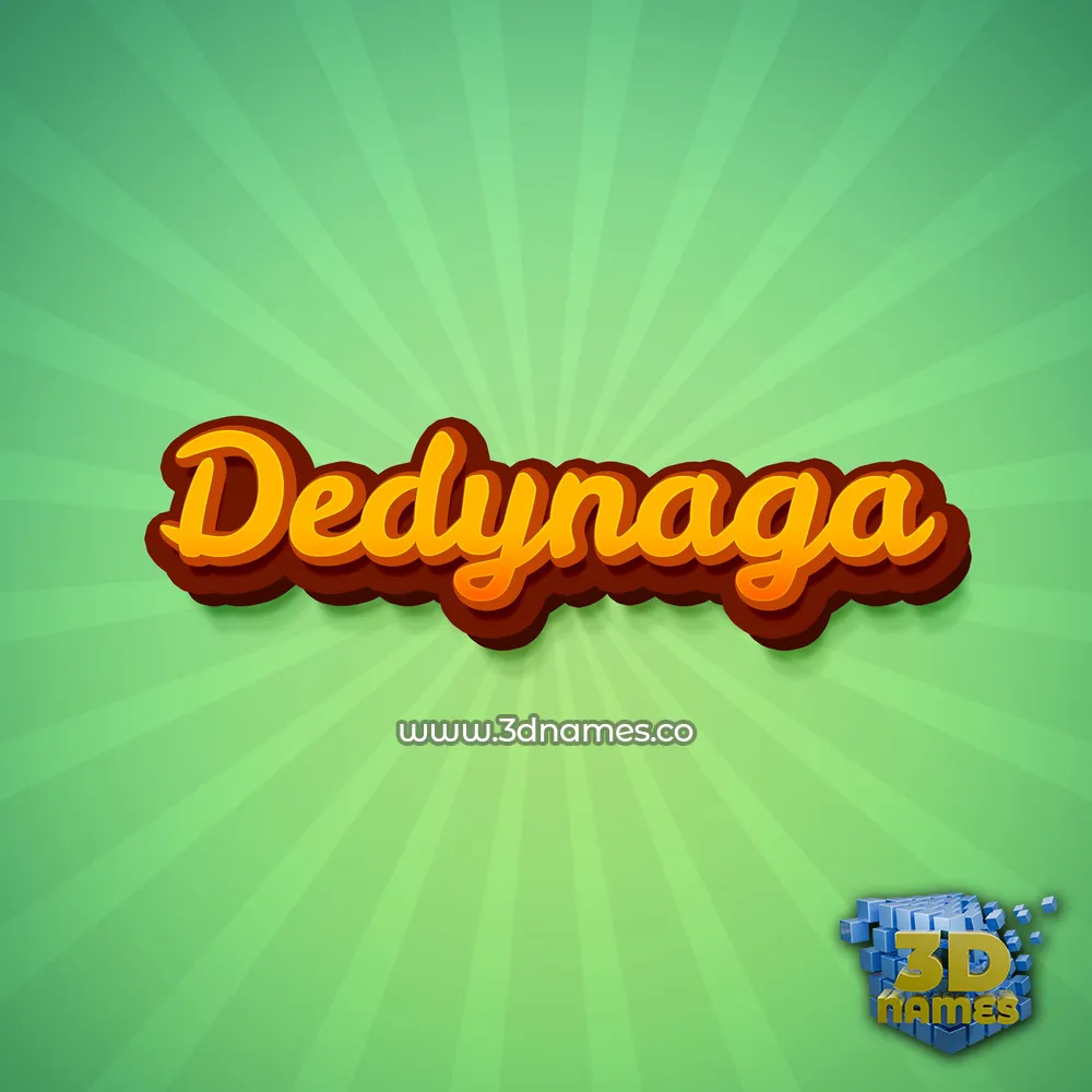 dedynaga in Green Rays style - 3D name wallpaper