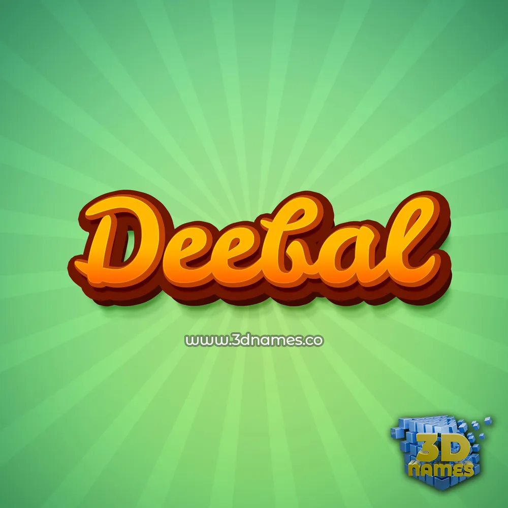 deebal in Green Rays style - 3D name wallpaper