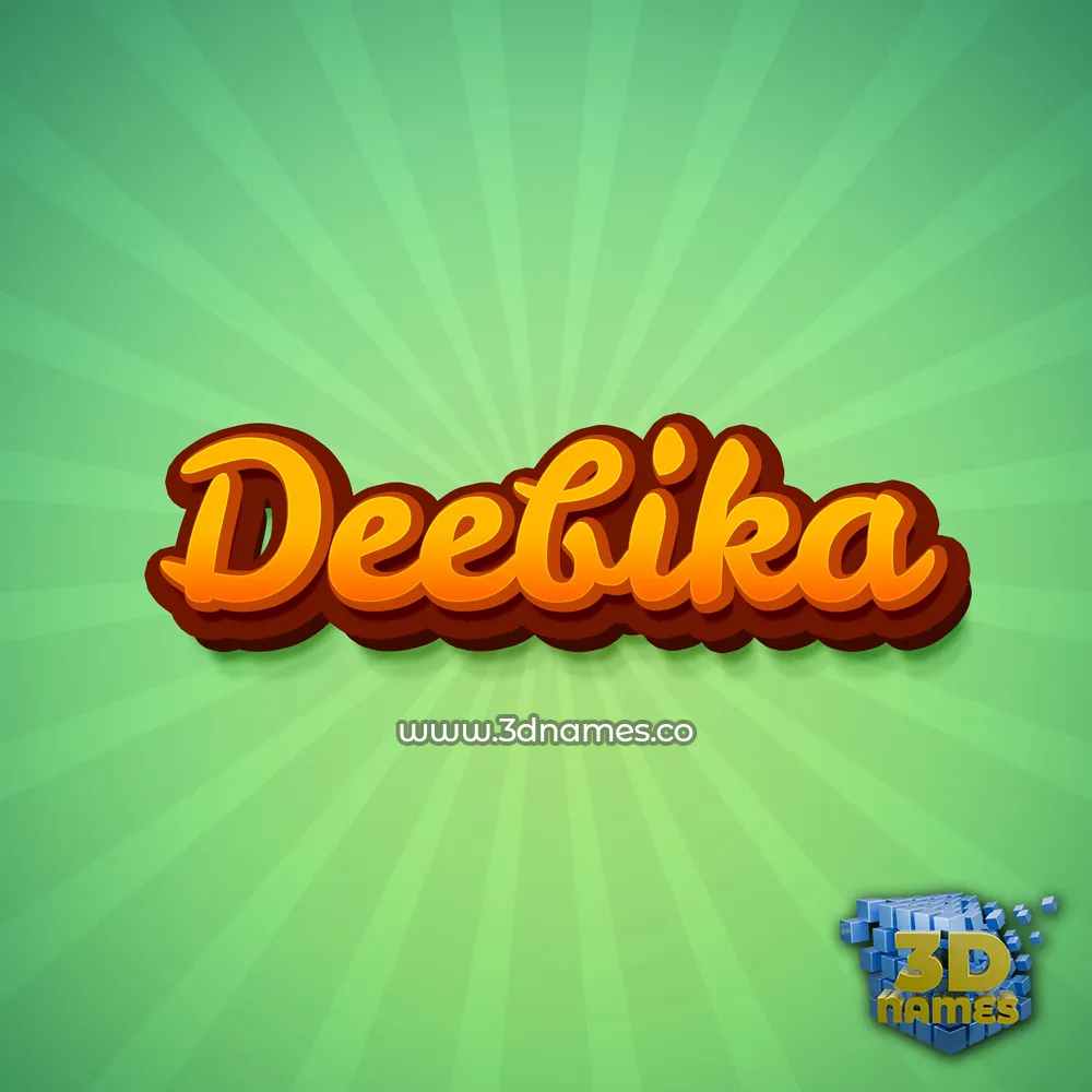 deebika in Green Rays style - 3D name wallpaper