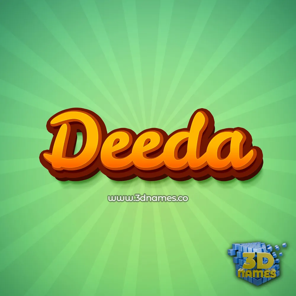 deeda in Green Rays style - 3D name wallpaper
