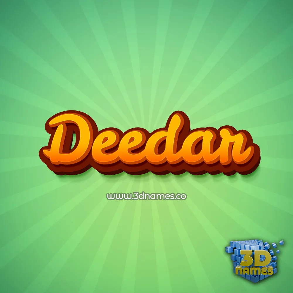 deedar in Green Rays style - 3D name wallpaper