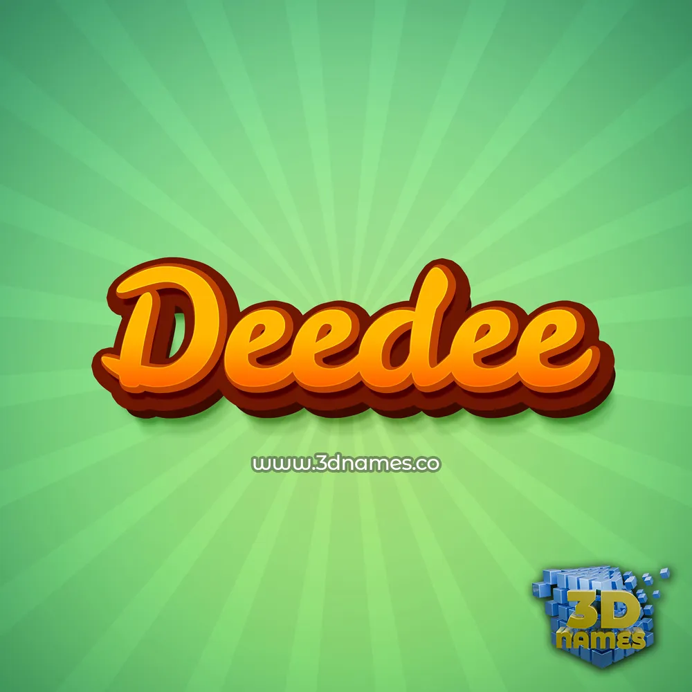 deedee in Green Rays style - 3D name wallpaper