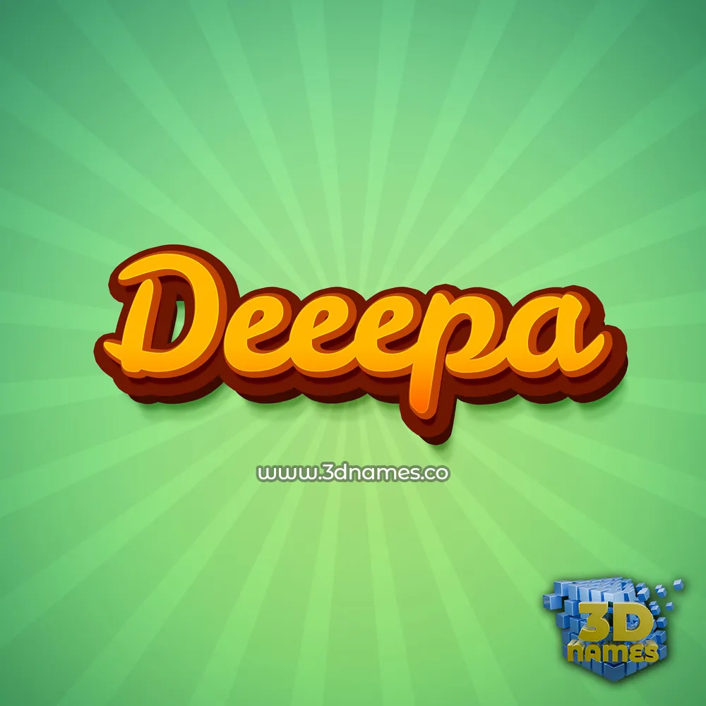 deeepa in Green Rays style - 3D name wallpaper
