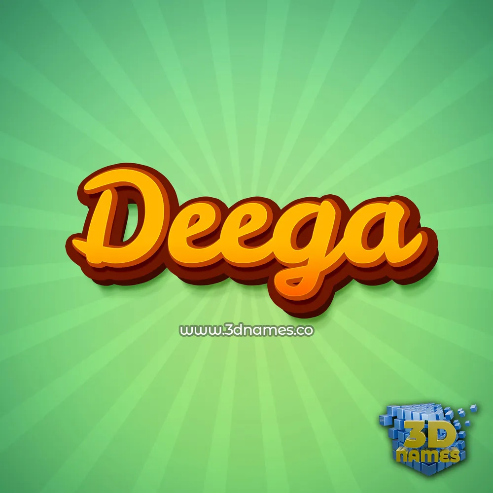 deega in Green Rays style - 3D name wallpaper
