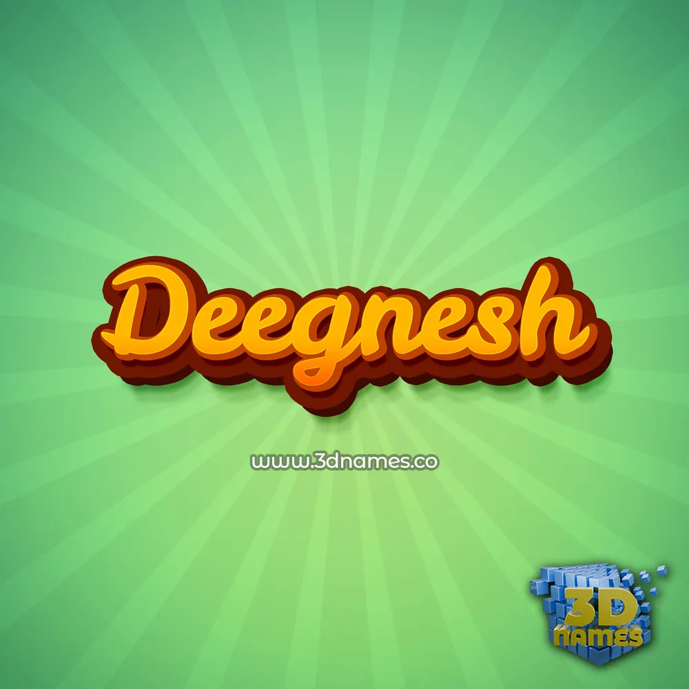 deegnesh in Green Rays style - 3D name wallpaper