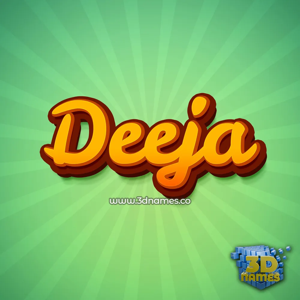 deeja in Green Rays style - 3D name wallpaper