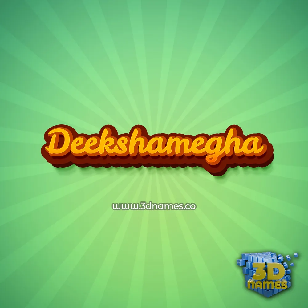 deekshamegha in Green Rays style - 3D name wallpaper