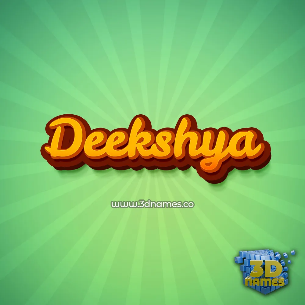 deekshya in Green Rays style - 3D name wallpaper