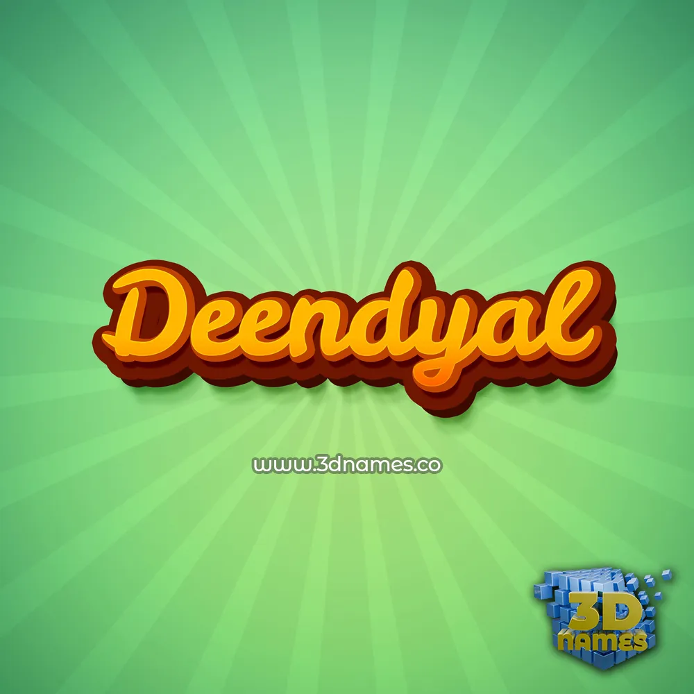 deendyal in Green Rays style - 3D name wallpaper