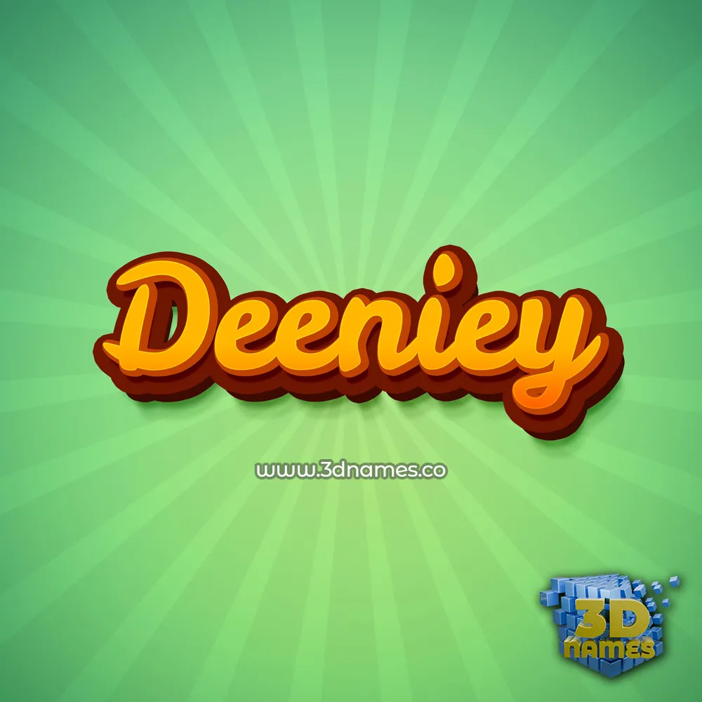 deeniey in Green Rays style - 3D name wallpaper