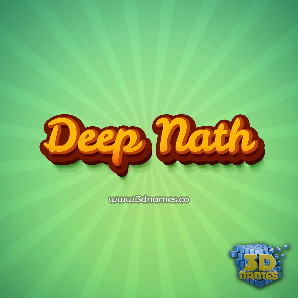 deep nath in Green Rays style - 3D name wallpaper
