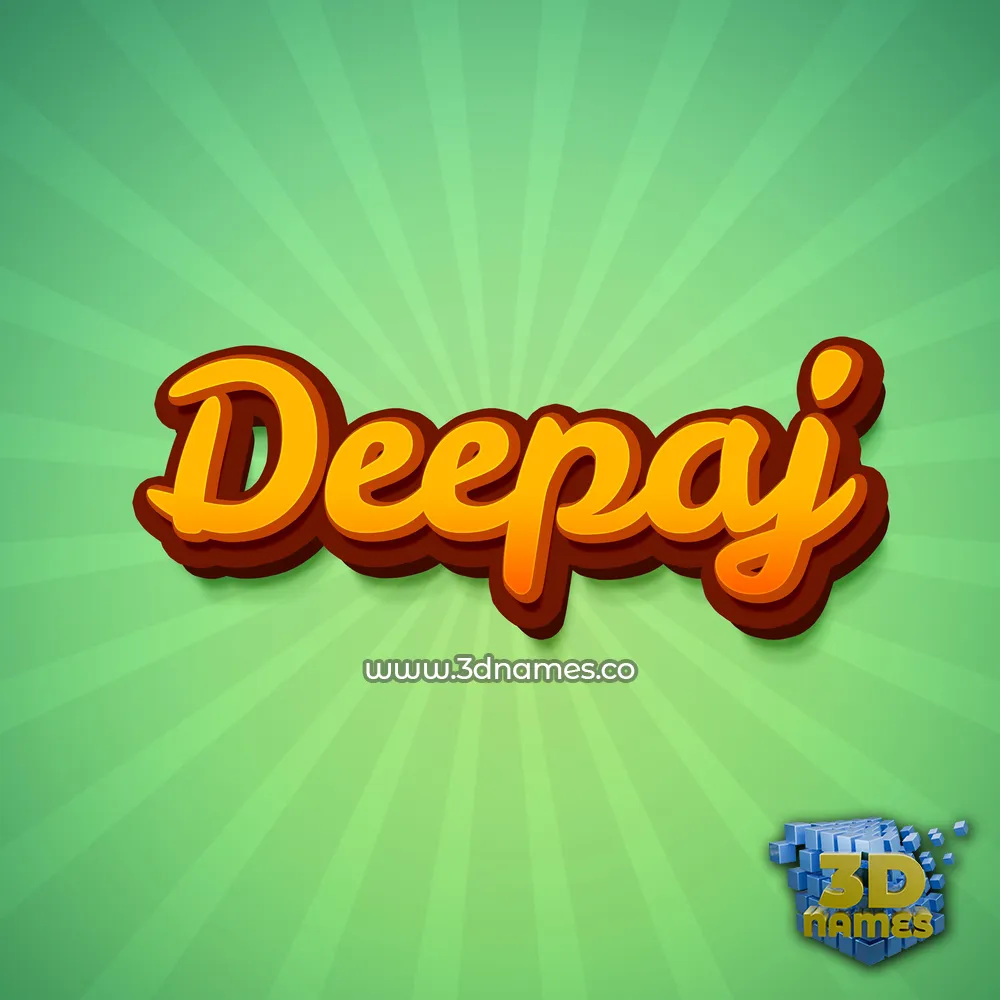 deepaj in Green Rays style - 3D name wallpaper