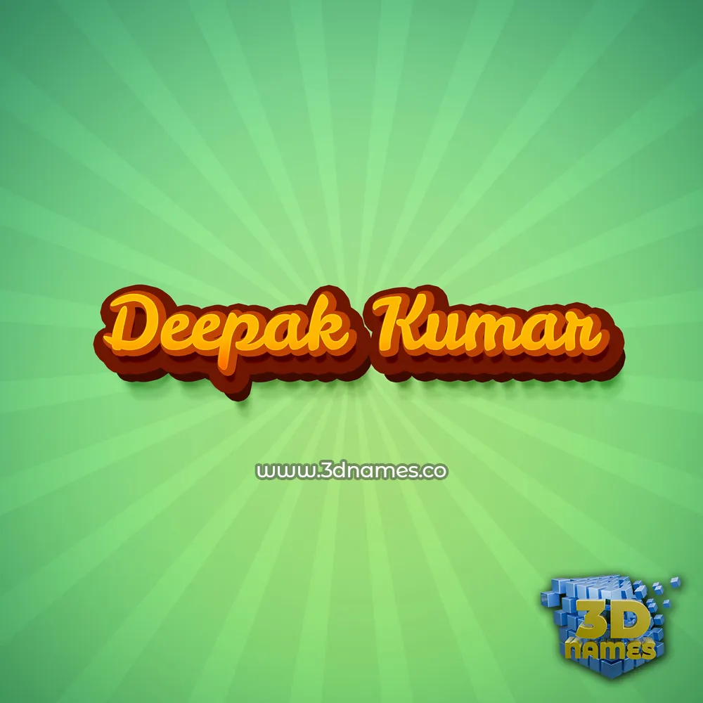 deepak kumar in Green Rays style - 3D name wallpaper