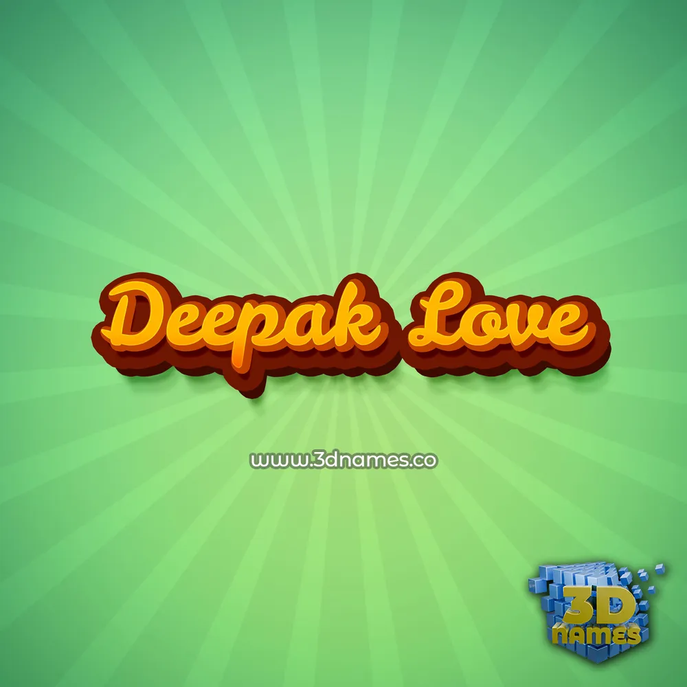 deepak love in Green Rays style - 3D name wallpaper