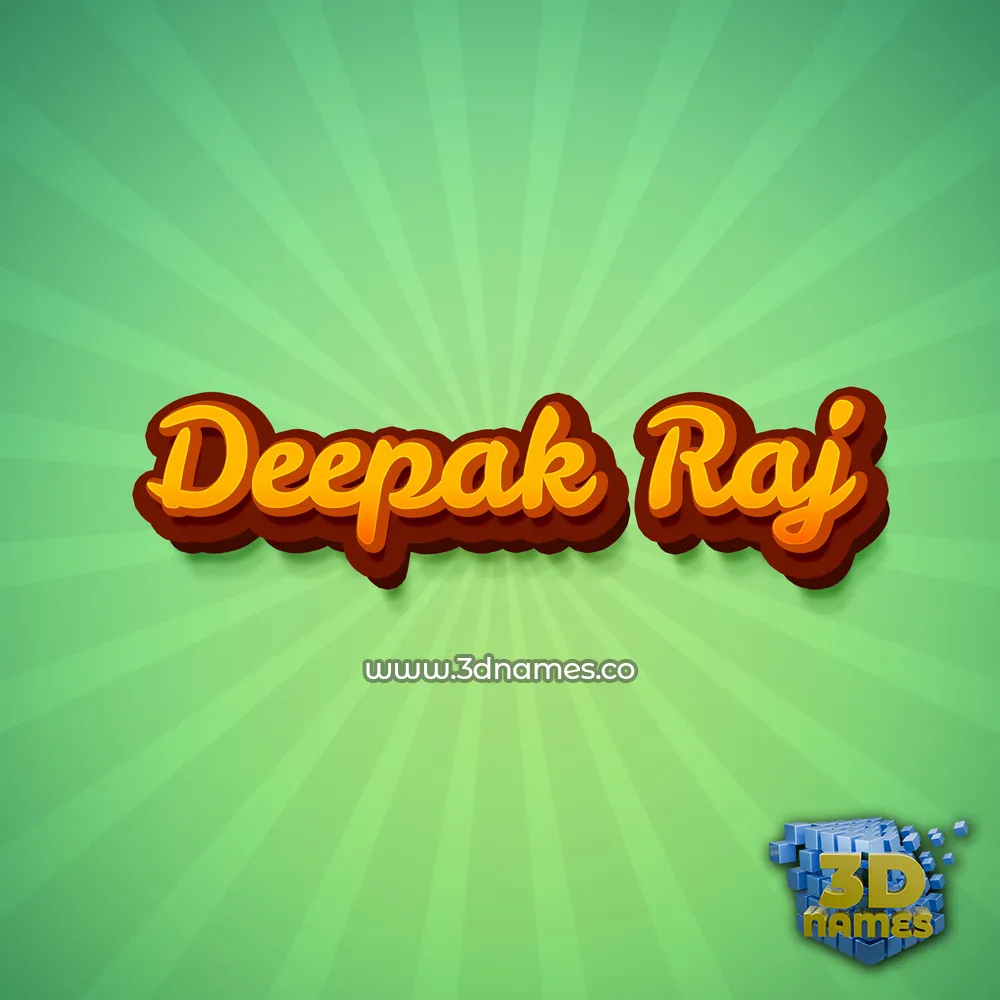 deepak raj in Green Rays style - 3D name wallpaper