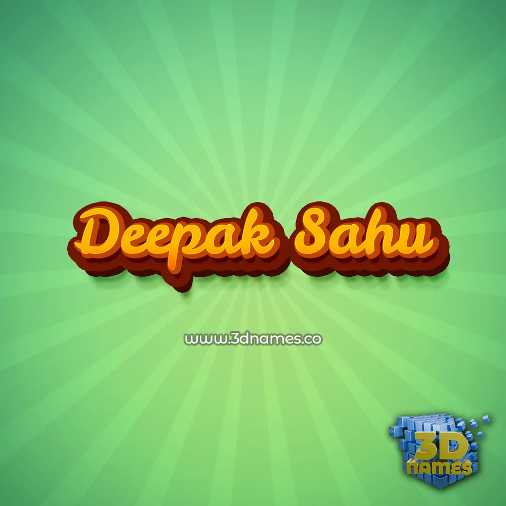 deepak sahu in Green Rays style - 3D name wallpaper