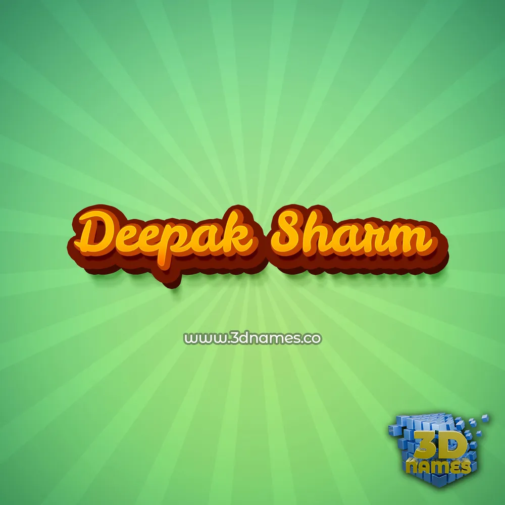 deepak sharm in Green Rays style - 3D name wallpaper
