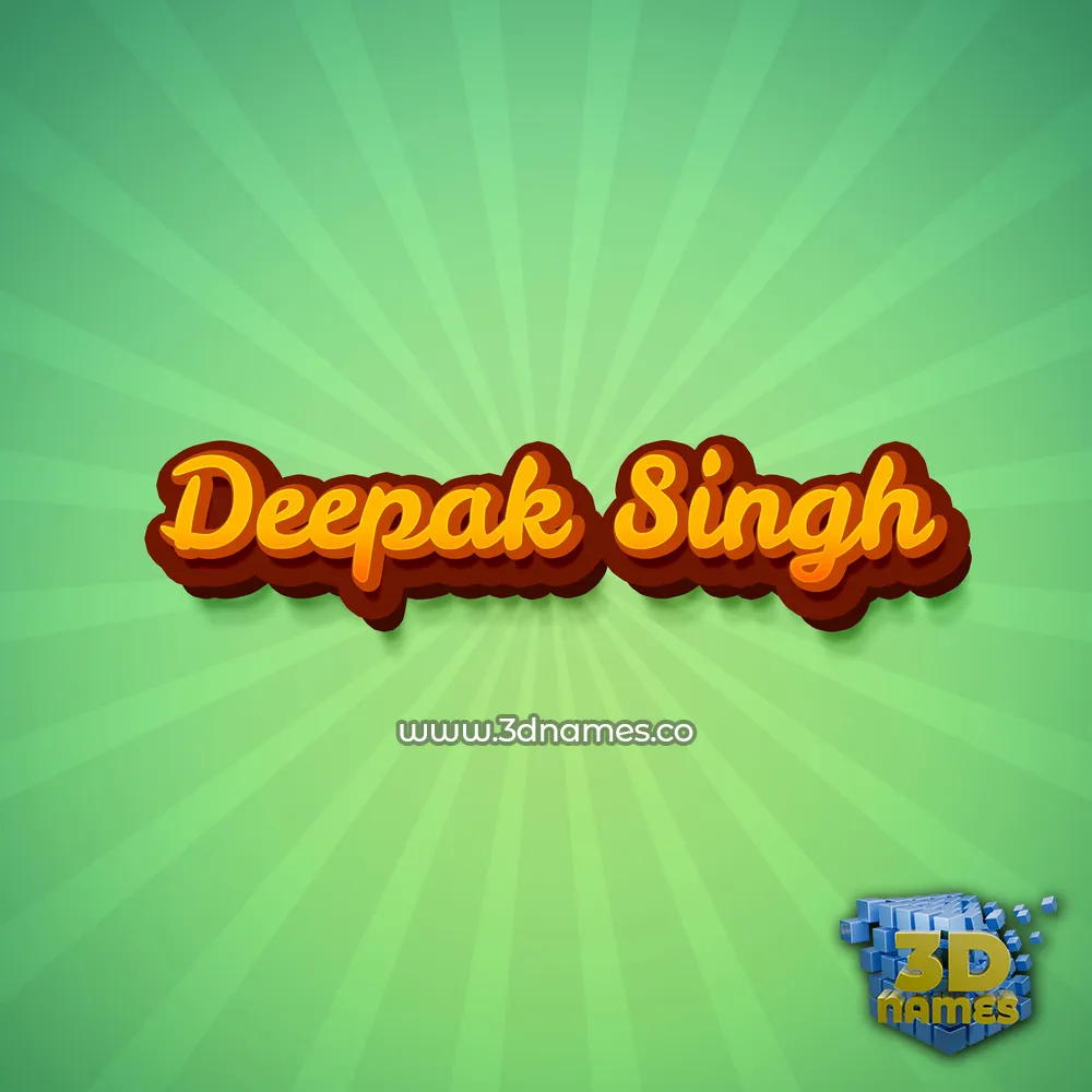 deepak singh in Green Rays style - 3D name wallpaper