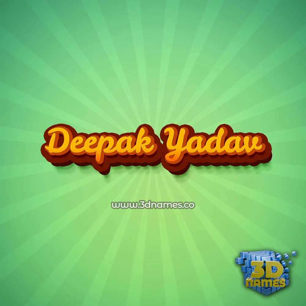 deepak yadav in Green Rays style - 3D name wallpaper