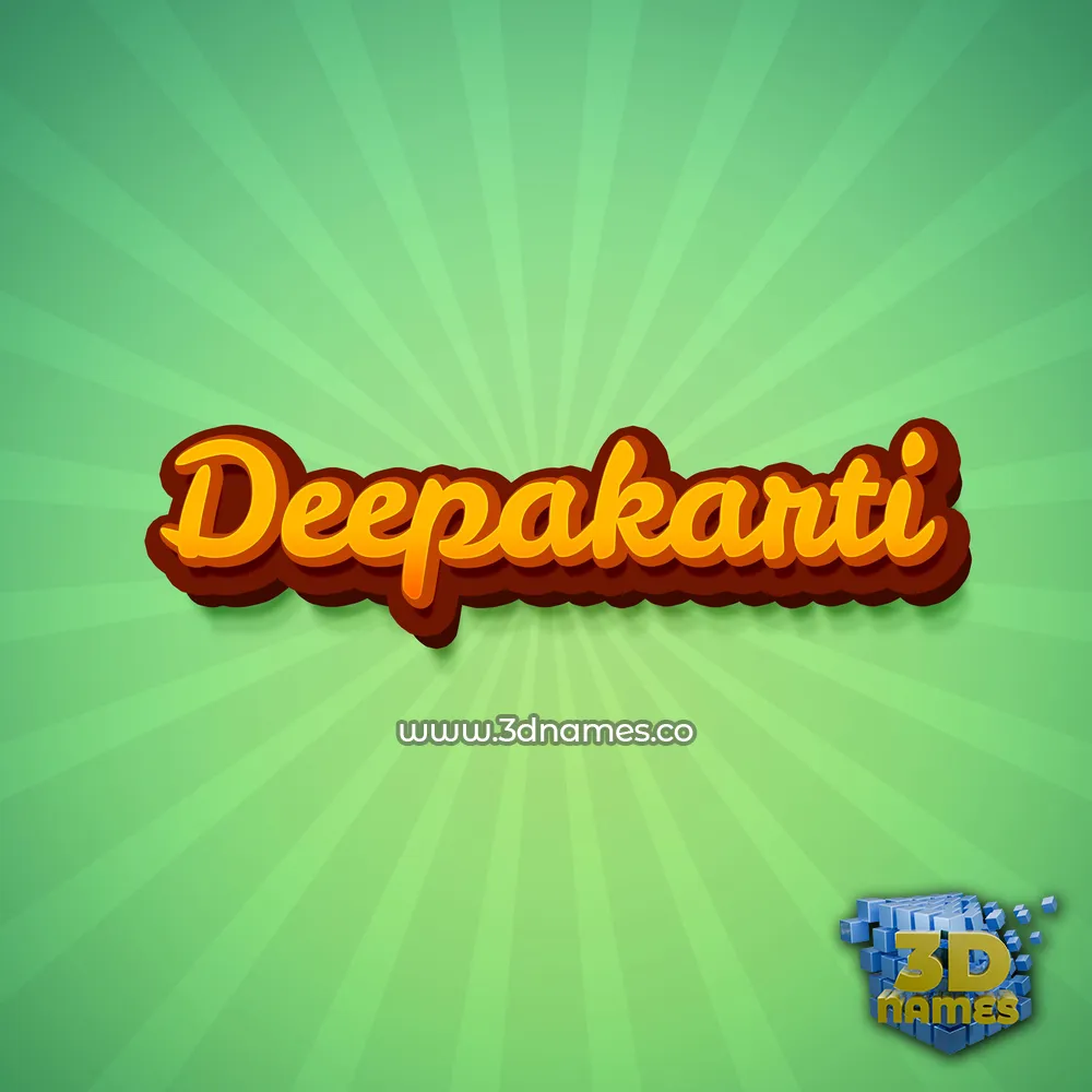 deepakarti in Green Rays style - 3D name wallpaper