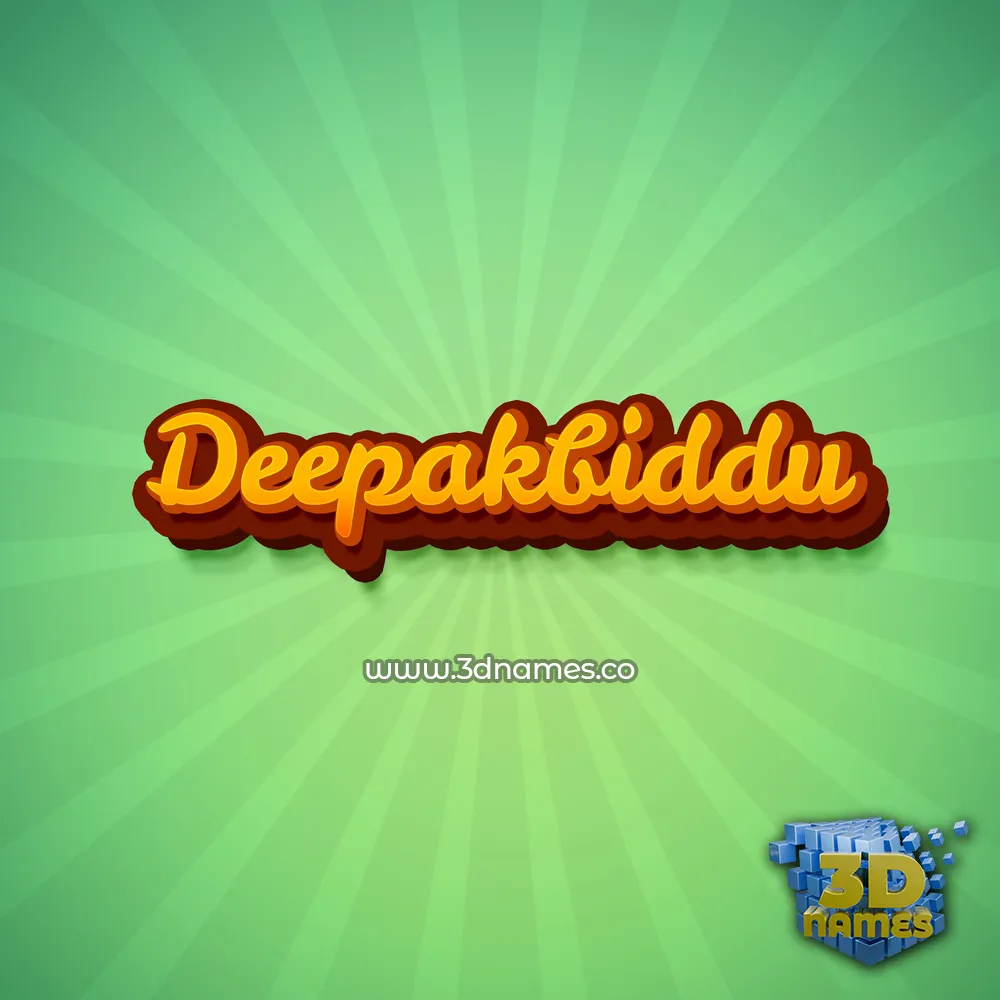 deepakbiddu in Green Rays style - 3D name wallpaper