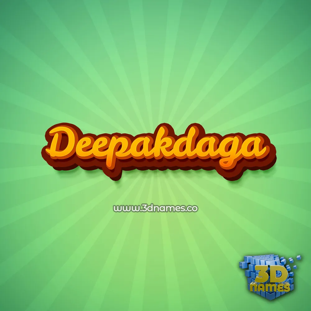 deepakdaga in Green Rays style - 3D name wallpaper
