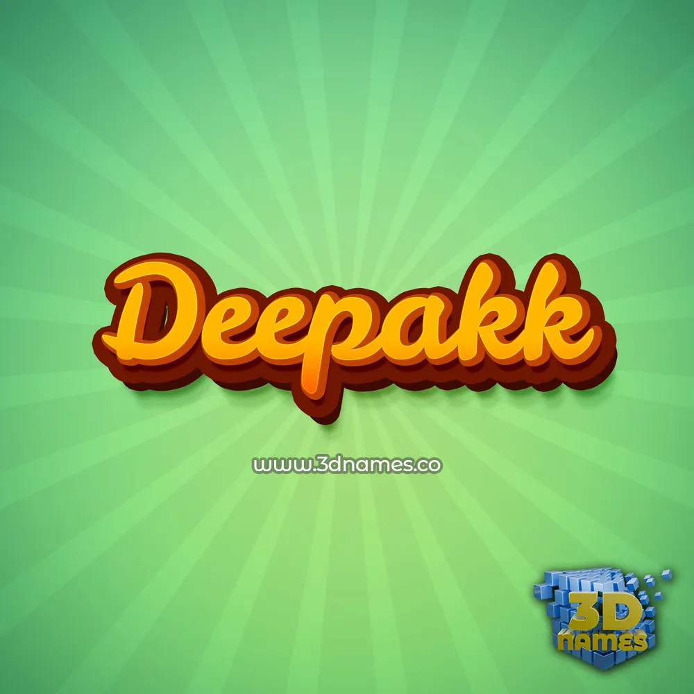 deepakk in Green Rays style - 3D name wallpaper