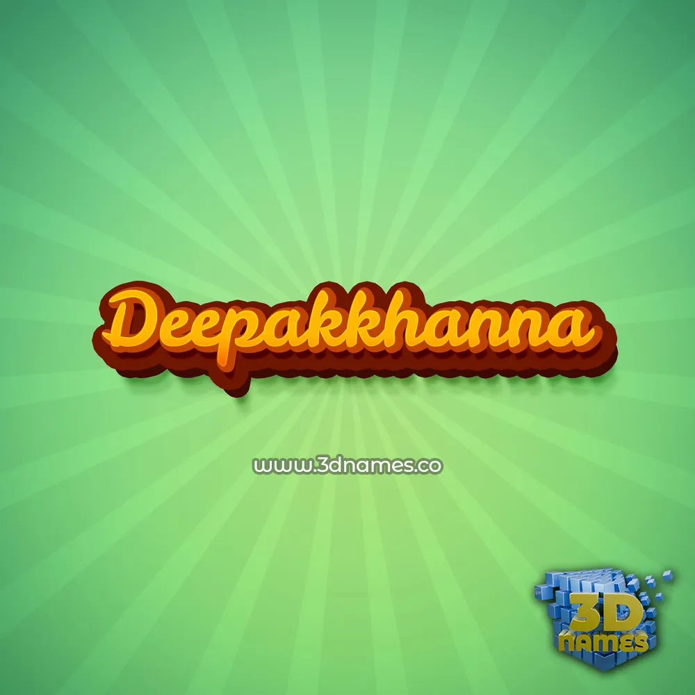 deepakkhanna in Green Rays style - 3D name wallpaper