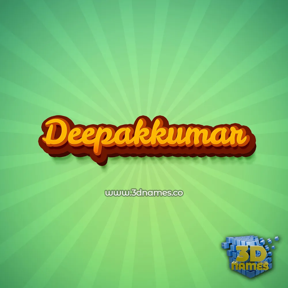 deepakkumar in Green Rays style - 3D name wallpaper