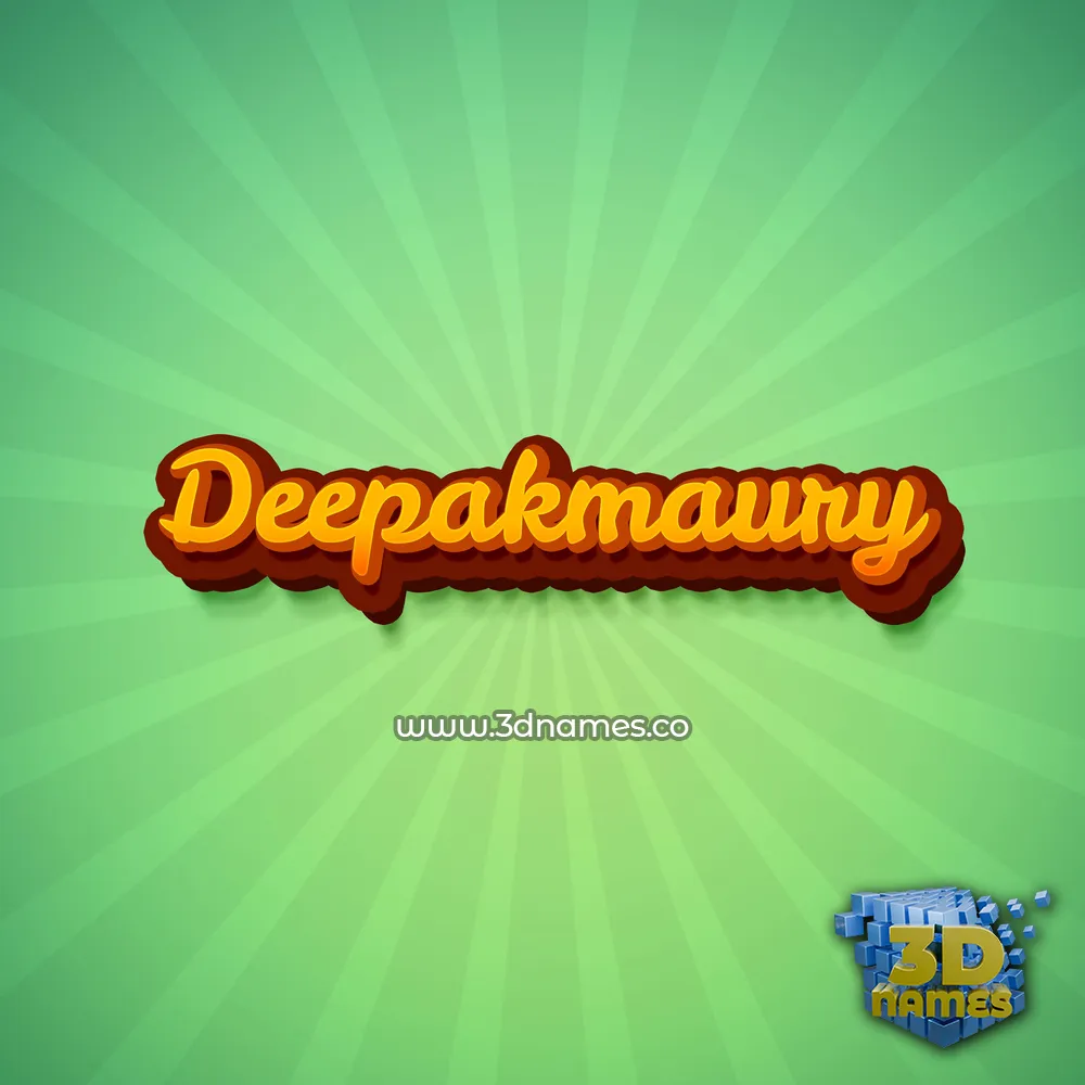 deepakmaury in Green Rays style - 3D name wallpaper