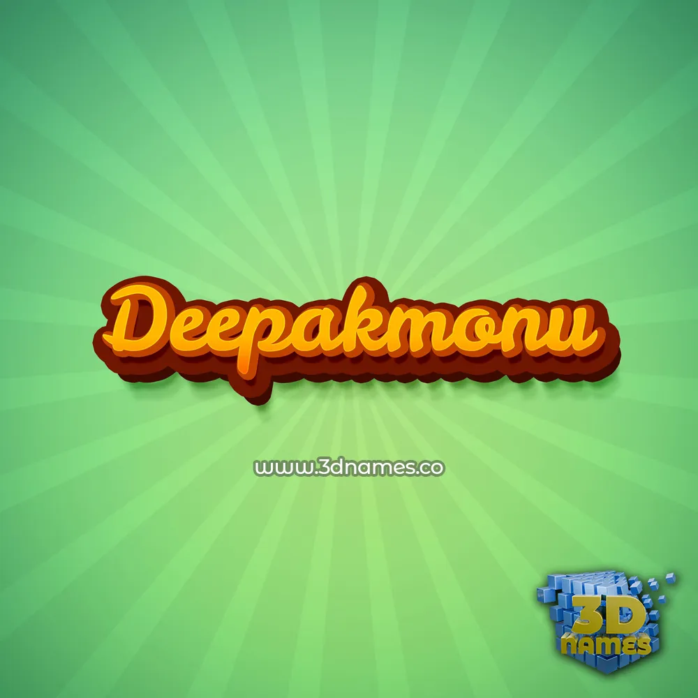 deepakmonu in Green Rays style - 3D name wallpaper