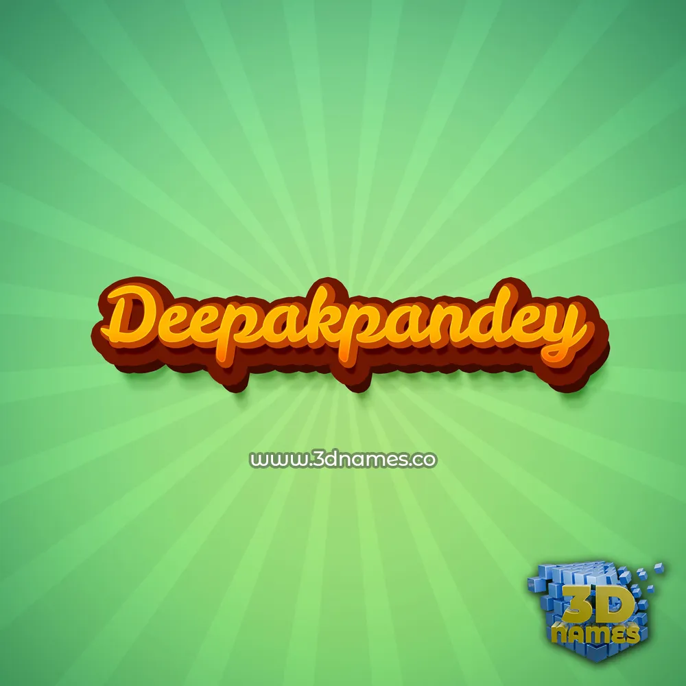 deepakpandey in Green Rays style - 3D name wallpaper