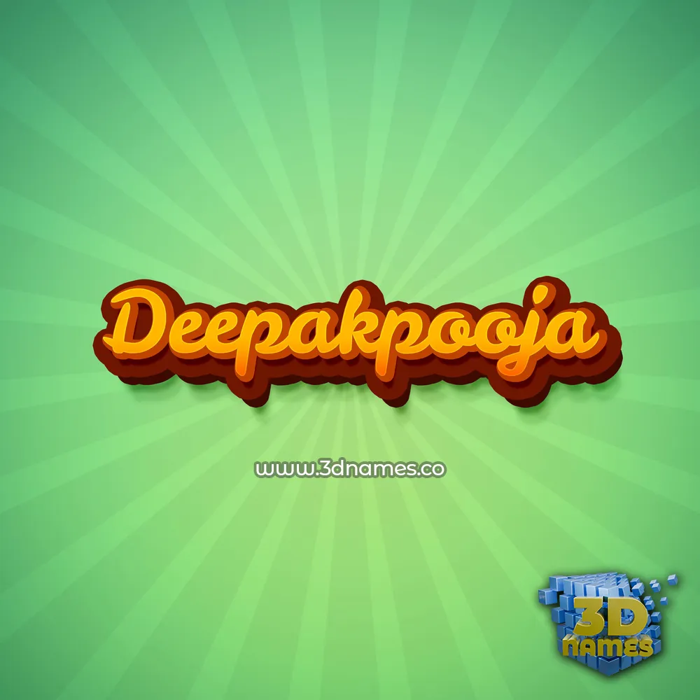 deepakpooja in Green Rays style - 3D name wallpaper
