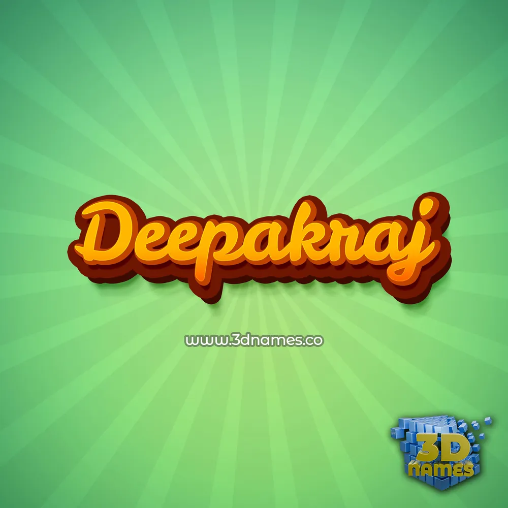 deepakraj in Green Rays style - 3D name wallpaper