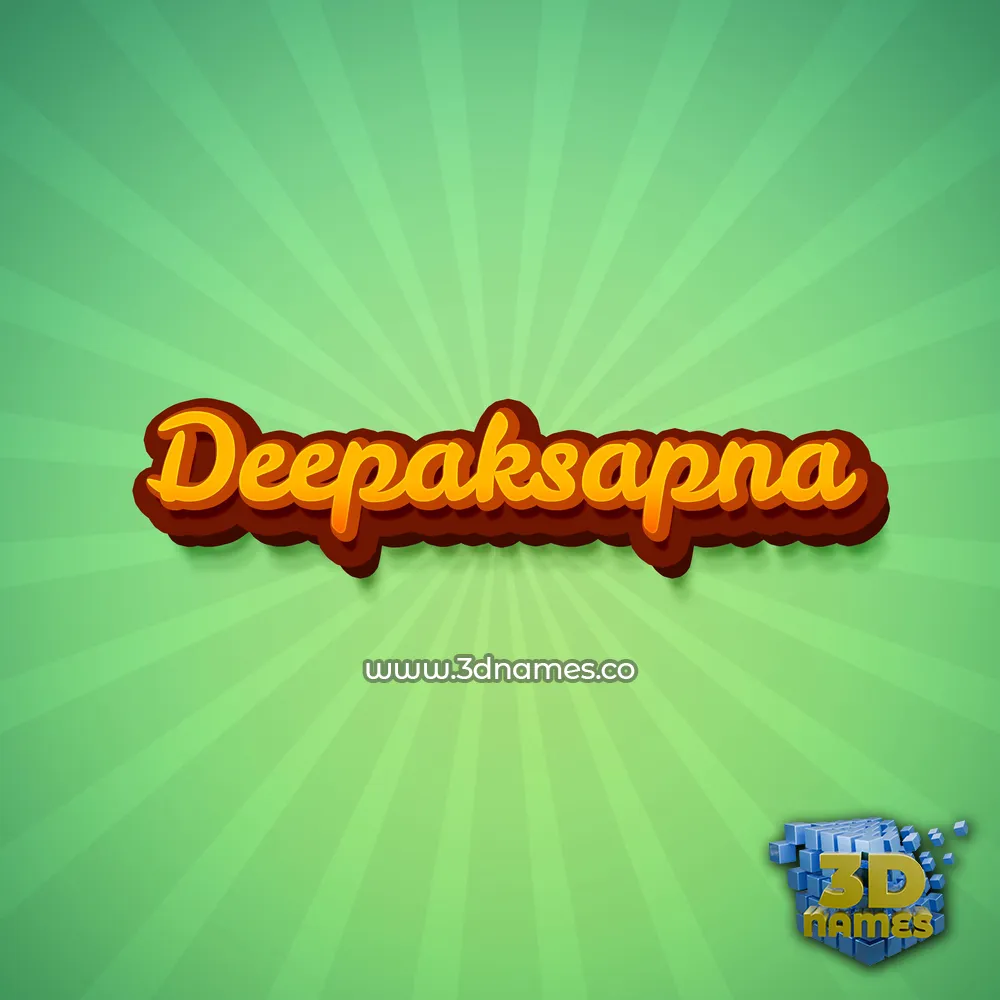 deepaksapna in Green Rays style - 3D name wallpaper