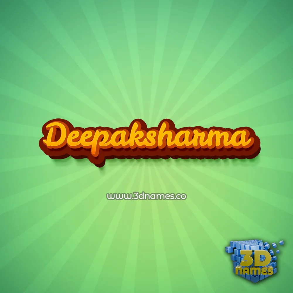 deepaksharma in Green Rays style - 3D name wallpaper