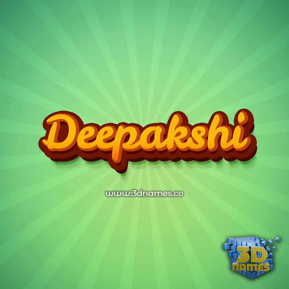 deepakshi in Green Rays style - 3D name wallpaper
